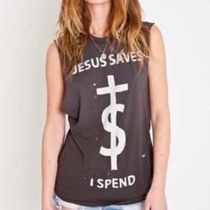 UNIF Jesus saves I spend tank with flaws